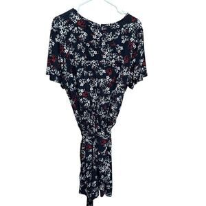 Lane Bryant Womens Romper Daisy Floral Print Plus Size 18 Criss-Cross Detail NWT